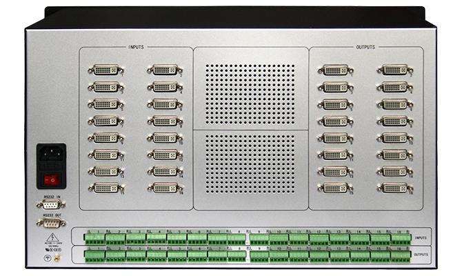 DVI加音频矩阵16进16出大图