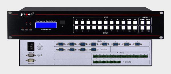 VGA矩阵加音频8进4出大图