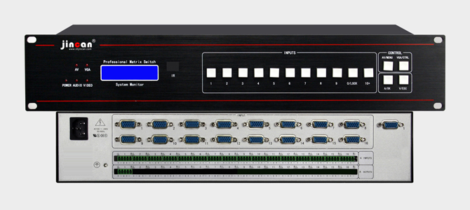 自动VGA加音频切换器16进1出大图